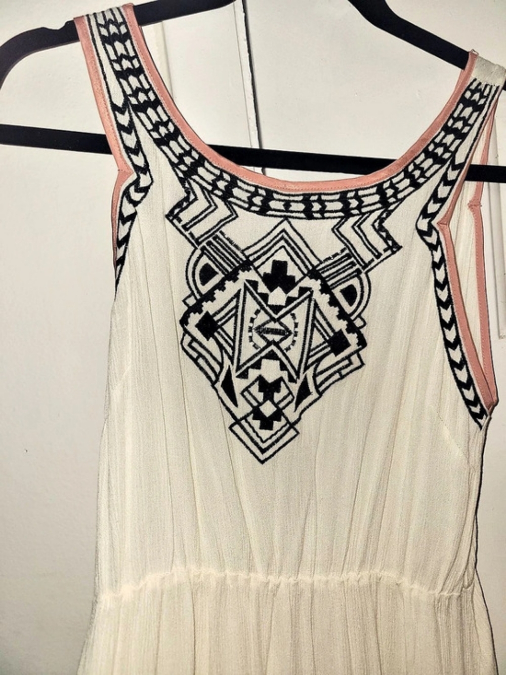 Dainty Hooligan Geometric Maxi Dress in Cream Size Medium